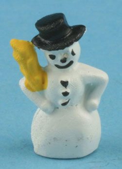 Dollhouse Miniature Snowman Statue